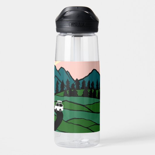 VANLIFE Sunrise Mountain Ontdek het avontuur Waterfles (Achterkant)