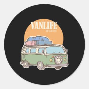 Vanlife Travel Ronde Sticker