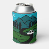 VANLIFE Trees Forest Mountain Ontdek het avontuur Blikjeskoeler (Blikje Achterkant)