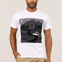 VANLIFE Trees Forest Mountain Ontdek het avontuur T-shirt