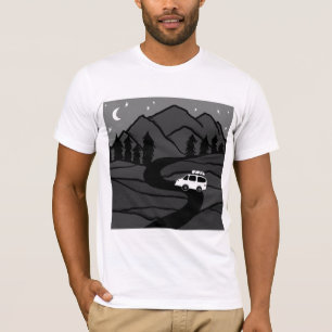 VANLIFE Trees Forest Mountain Ontdek het avontuur T-shirt