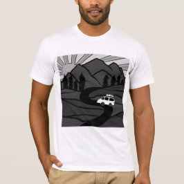 VANLIFE Trees Forest Mountain Ontdek het avontuur T-shirt