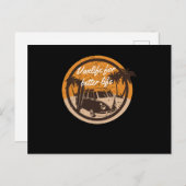 Vanlife voor een beter leven briefkaart (Voorkant / Achterkant)
