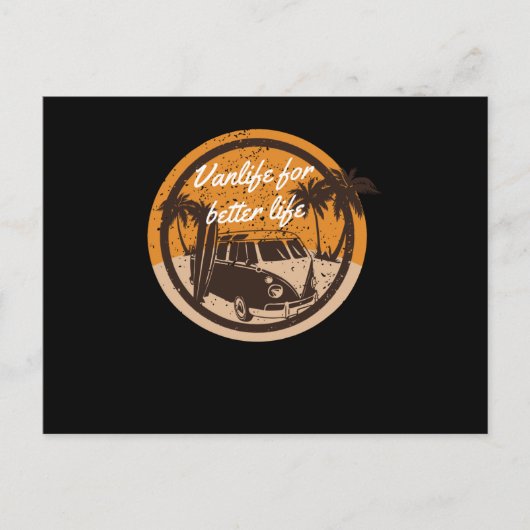 Vanlife voor een beter leven briefkaart (Voorkant)