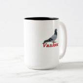 Vanloon Racing Pigeons Tweekleurige Koffiemok (Voorkant rechts)