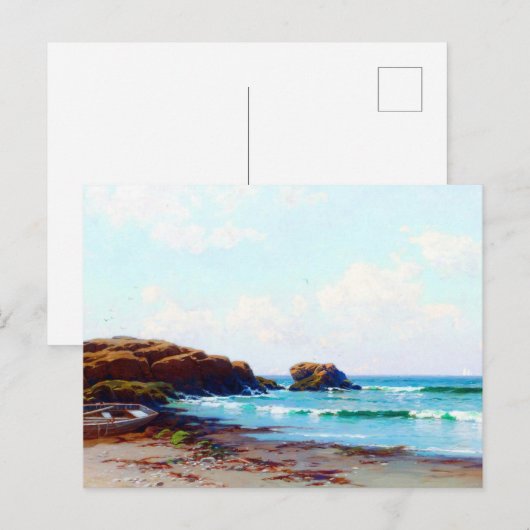 Vanmiddag door Alfred Thompson Bricher, de Oceaan Briefkaart (Voorkant / Achterkant)