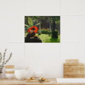 Vanmiddag in de Cluny Garden door Charles Curran Poster (Keuken)