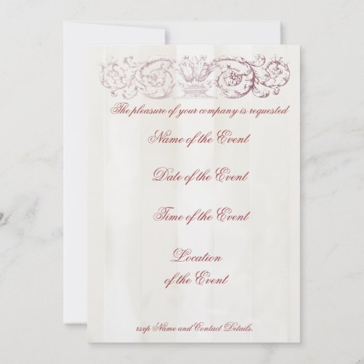 vanmiddag Tea, op ivoor, Kaart (Achterkant)