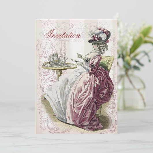 vanmiddag Tea, op ivoor, Kaart (Staand voorkant)