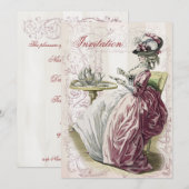 vanmiddag Tea, op ivoor, Kaart (Voorkant / Achterkant)