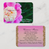 Vanmoure  Peony Elegant Professional Visitekaartje (Voorkant / Achterkant)