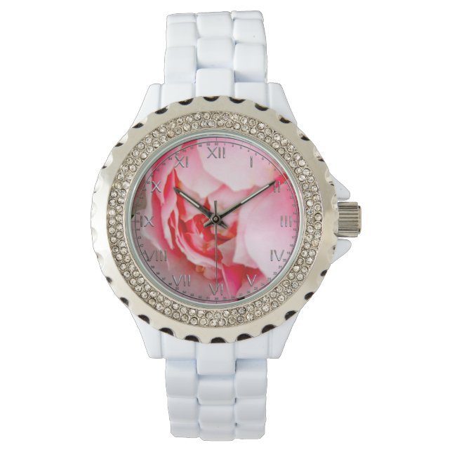 Vanmoure Petal Roos Elegant Horloge (Voorkant)