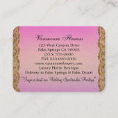 Vanmoure Petal Roos Elegant Professional Visitekaartje (Achterkant)