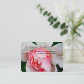 Vanmoure Petal Roos Elegant Professional Visitekaartje (Staand voorkant)
