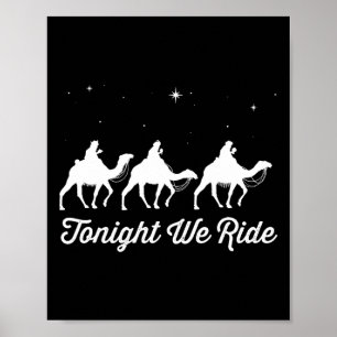 Vannacht rijden we Kerstmis Christelijke Kameelrit Poster