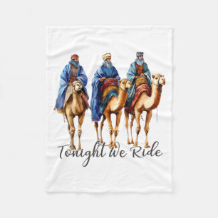 Vannacht rijden we met Kerstmis, 3 grappige wijze Fleece Deken
