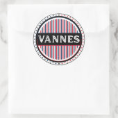 Vannes City Pride Emblem – French Identity Ronde Sticker (Tas)