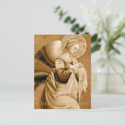 Vanni Annunciation Angel CC0590 Briefkaart met Ker (Staand voorkant)