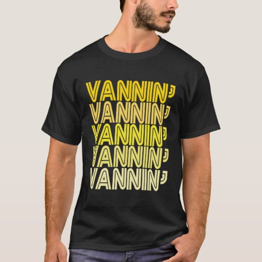 Vannin Geel Retro Vanner Vanning Nation Van Life T-shirt (Voorkant)