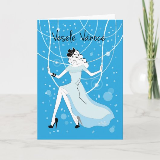 Vánoční pohled feestdagen kaart (Voorkant)