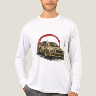 VANOSTE Illustratie van Klassieke Rallyauto – V Tri-Blend Shirt