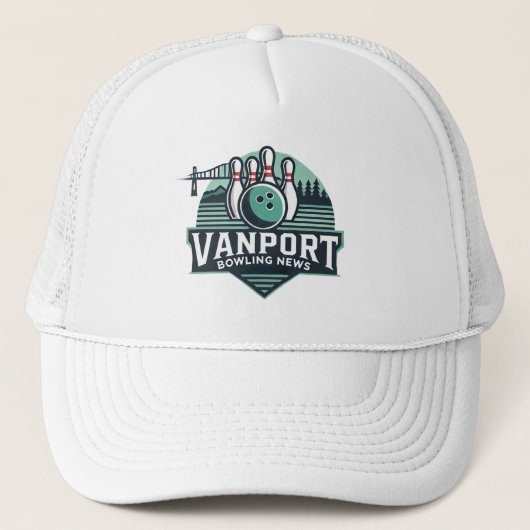 Vanport Bowling Nieuws Trucker Hat Northwest Desig Trucker Pet (Voorkant)