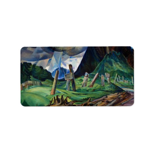 Vanquied, 1930 van Emily Carr Etiket (Voorkant)