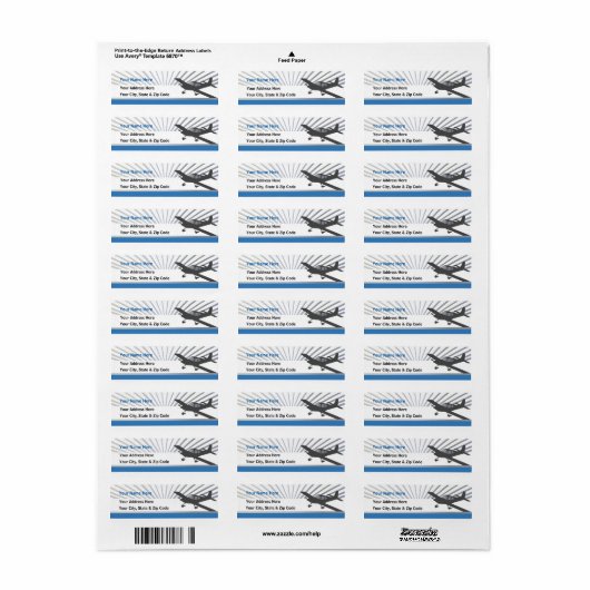 Vans RV-10 Etiket (Full Sheet)