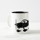 Vans RV-10 Karikatuur Tweekleurige Koffiemok (Voorkant links)