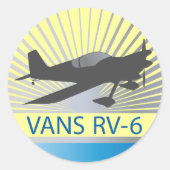 Vans RV-6 Ronde Sticker (Voorkant)