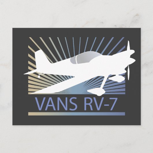 Vans RV-7 Vliegtuig Briefkaart (Voorkant)