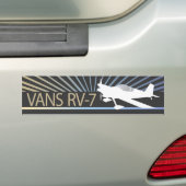 Vans RV-7-vliegtuig Bumpersticker (Op auto)