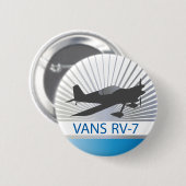 Vans RV-7 Vliegtuig Ronde Button 5,7 Cm (Voorkant /achterkant)
