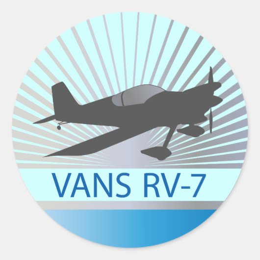 Vans RV-7 Vliegtuig Ronde Sticker (Voorkant)