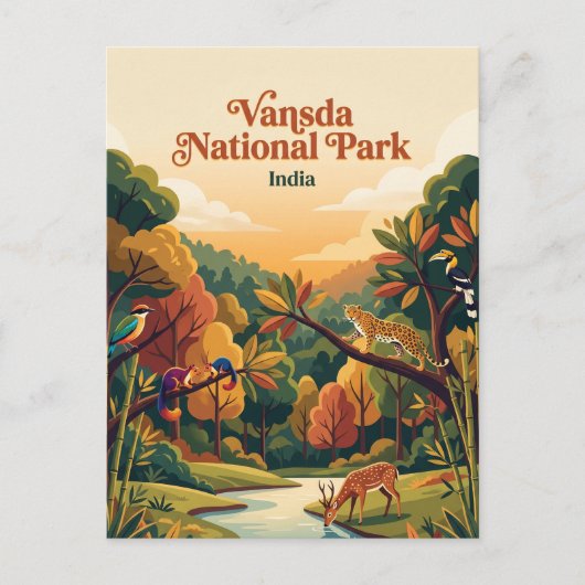 Vansda National Park India Briefkaart (Voorkant)