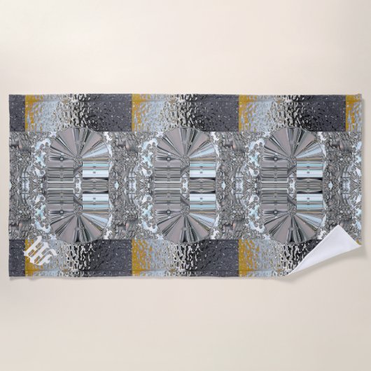 Vansophe Moderne Monogram Strandlaken (Voorkant)