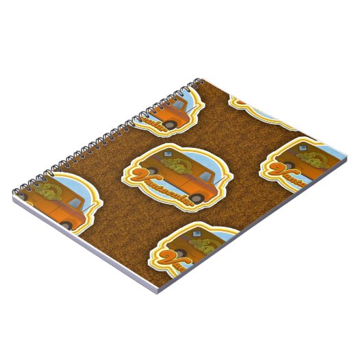 Vantacular, fantastisch Van Shag Pattern Notitieboek (Linkerzijde)