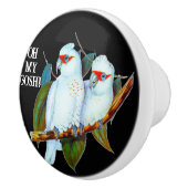 Vantage White Birds OMG Quote Keramische Knop (Rechts)