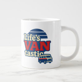 VanTastic Red Cream Blue Edition voor het leven Grote Koffiekop