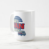 VanTastic Red Cream Blue Edition voor het leven Koffiemok (Voorkant links)