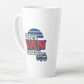 VanTastic Red Cream Blue Edition voor het leven Latte Mok (Linkerhoek)