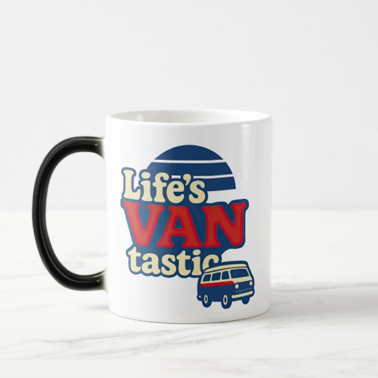VanTastic Red Cream Blue Edition voor het leven Magische Mok (Links)