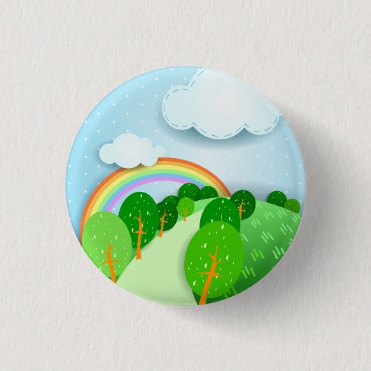 Vantastisch landschap, knop ronde button 3,2 cm (Voorkant)