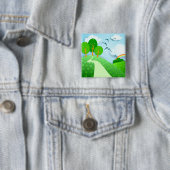 Vantastisch landschap, knop vierkante button 5,1 cm (In situ)