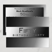 VANTY - 50 TH BIRTHDAY PARTY INVITATION - CLASSY KAART (Voorkant / Achterkant)