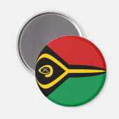 Vanuatu Fisheye Vlag Magneet (Voorkant / Achterkant)