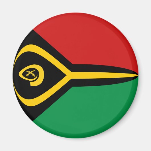 Vanuatu Fisheye Vlag Magneet (Voorkant)