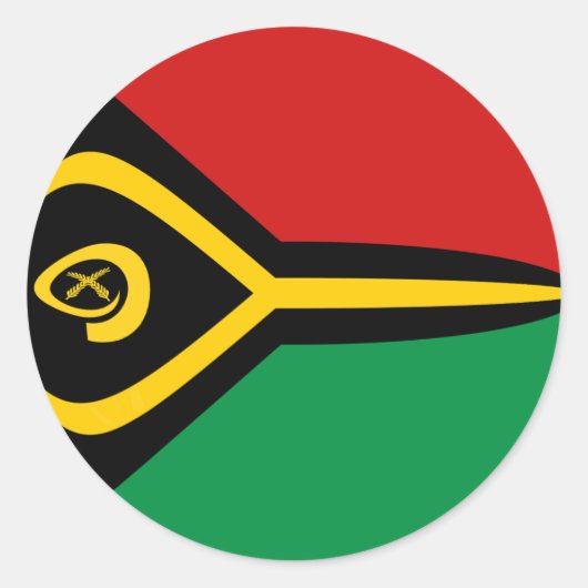Vanuatu Fisheye Vlag Sticker (Voorkant)