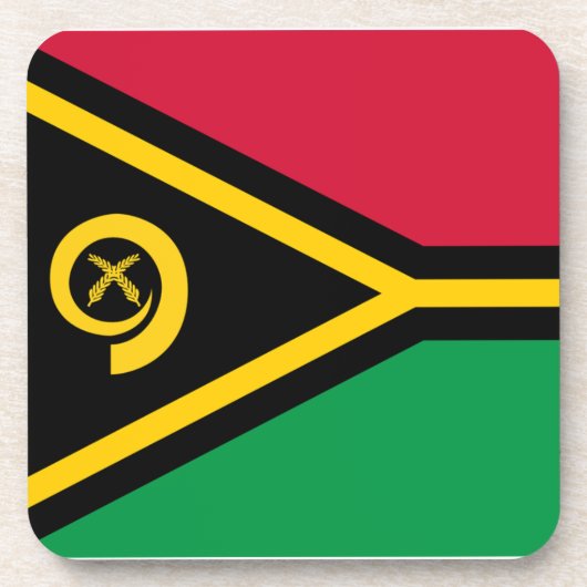 Vanuatu Flag Bier Onderzetter (Voorkant)