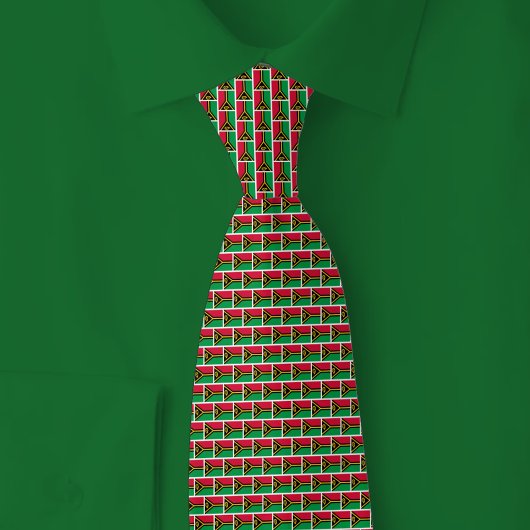 Vanuatu Flag Brick Pattern Stropdas